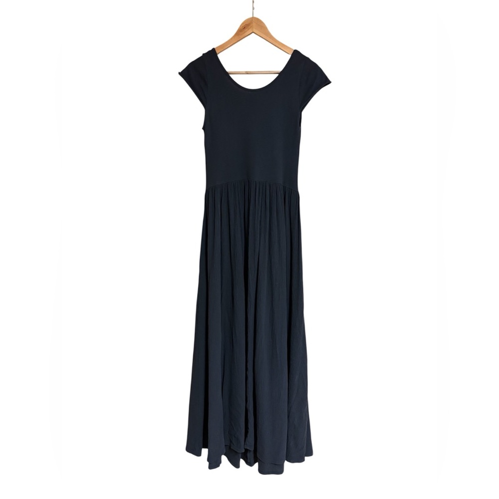 Black Crane Jersey Top Dress Faded Black